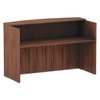 Alera Reception Desk, 35-1/2 in D X 71" W X 42.5" H, Modern Walnut, Woodgrain Laminate VA327236WA